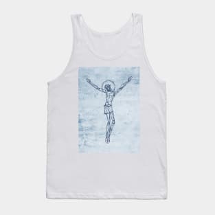 Jesus Christ at the Cross ink illustration Tank Top